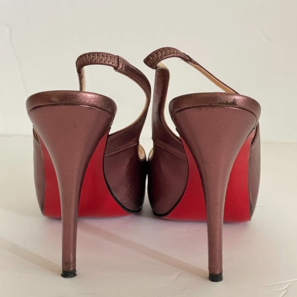 Christian Louboutin Peeptoe Slingbacks- size 37.5